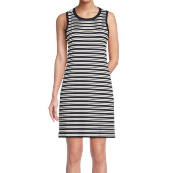 Tommy Hilfiger Striped Sleeveless Dress NWT - Picture 1 of 8